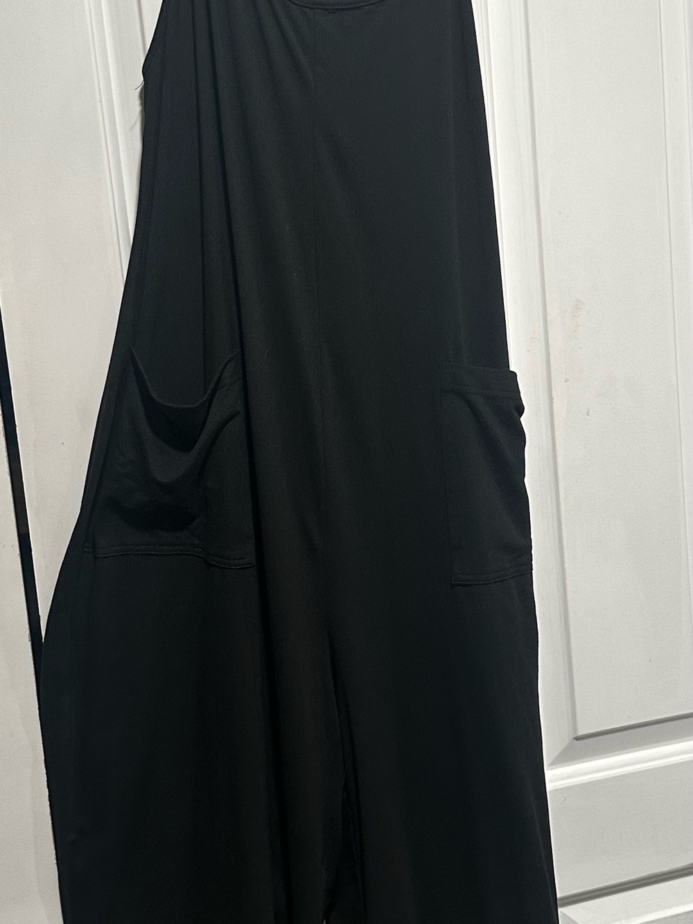 SHEIN Black Wide-Leg Jumpsuit Pantsuit with Pockets